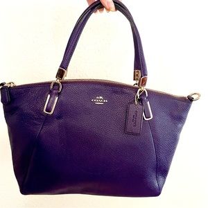 Coach  purple leather Kelsey satchel bag